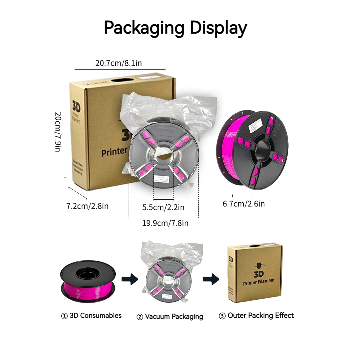 Silk Tri-Colors Coextrusion 3D Printer Filament 1Kg 1.75Mm Rainbow Flexible PLA 3D Printing Plastic Rods 3D Printer Pla Filament