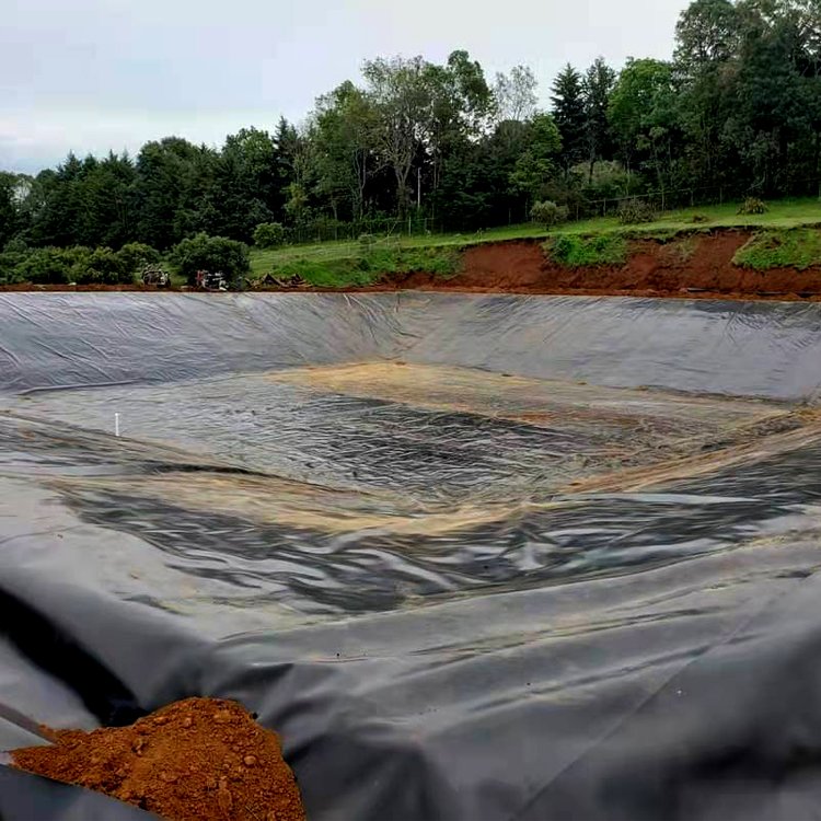HDPE waterproof geomembrana 2 mm green blue membrane lining sheet for ponds