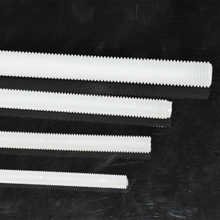 White Hot Sale Quality Coarse Fine screw fasteners Machine Threaded Plastic Nylon Thread rod