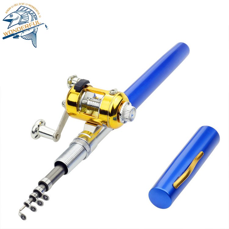 Wholesale Fishing Pole Combo Set 1m Collapsible Spinning Reels Carrier Bag Telescopic Plastic Ice Travel Mini Fishing rod