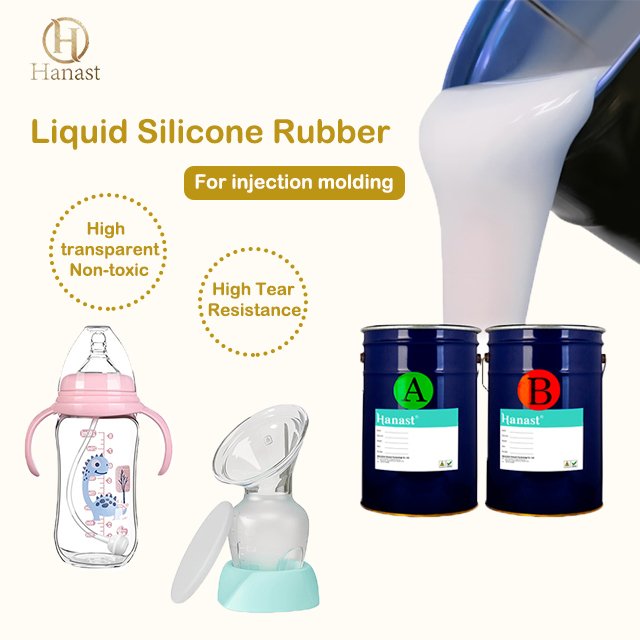 Liquid Rubber Waterproofing LSR for Baby Cups, Nipples, Feeding Set Injection Transparent Food Grade Silicone High Transparency