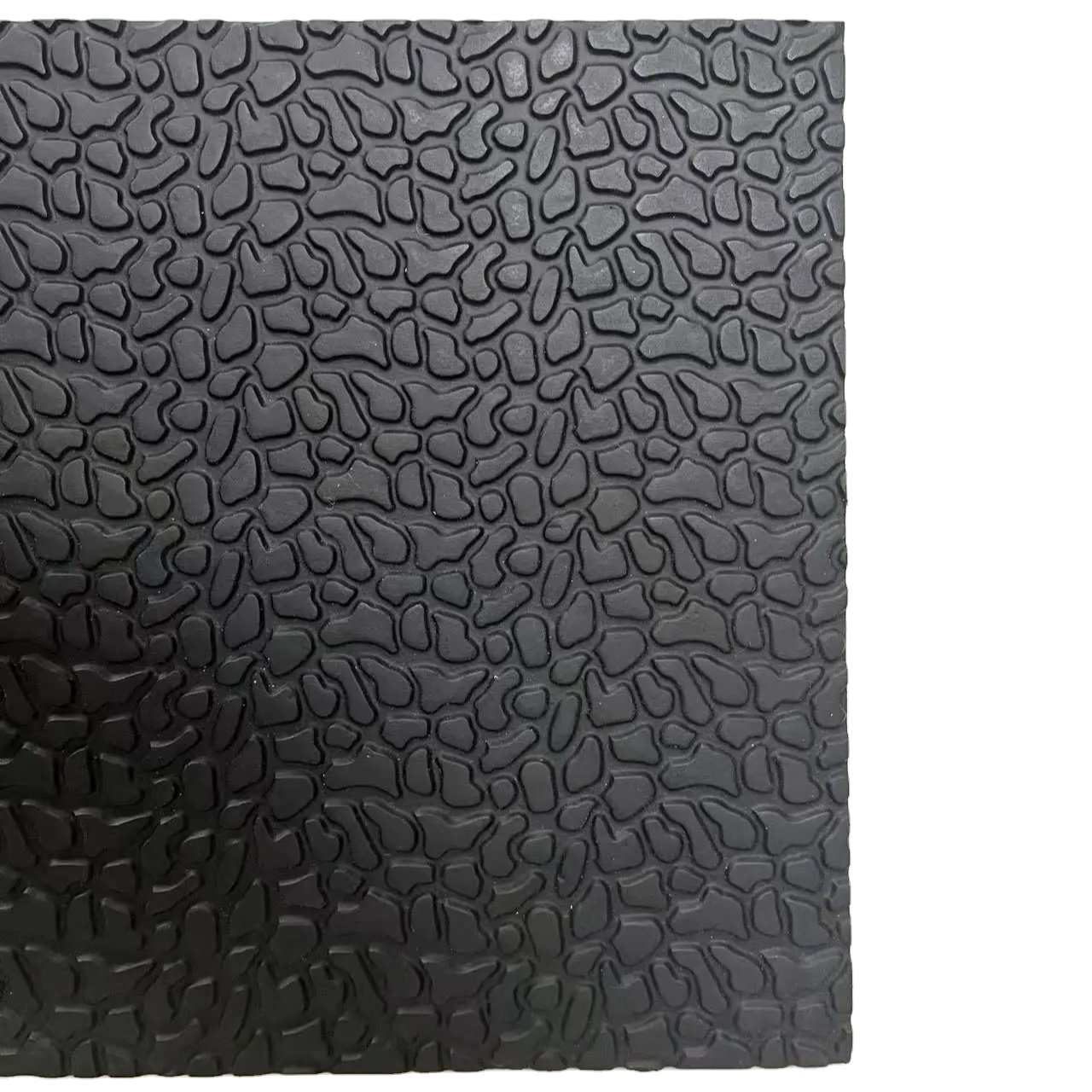 high quality wholesale wear resisting black Custom thickness size embossed rubber sheet shoe sole material