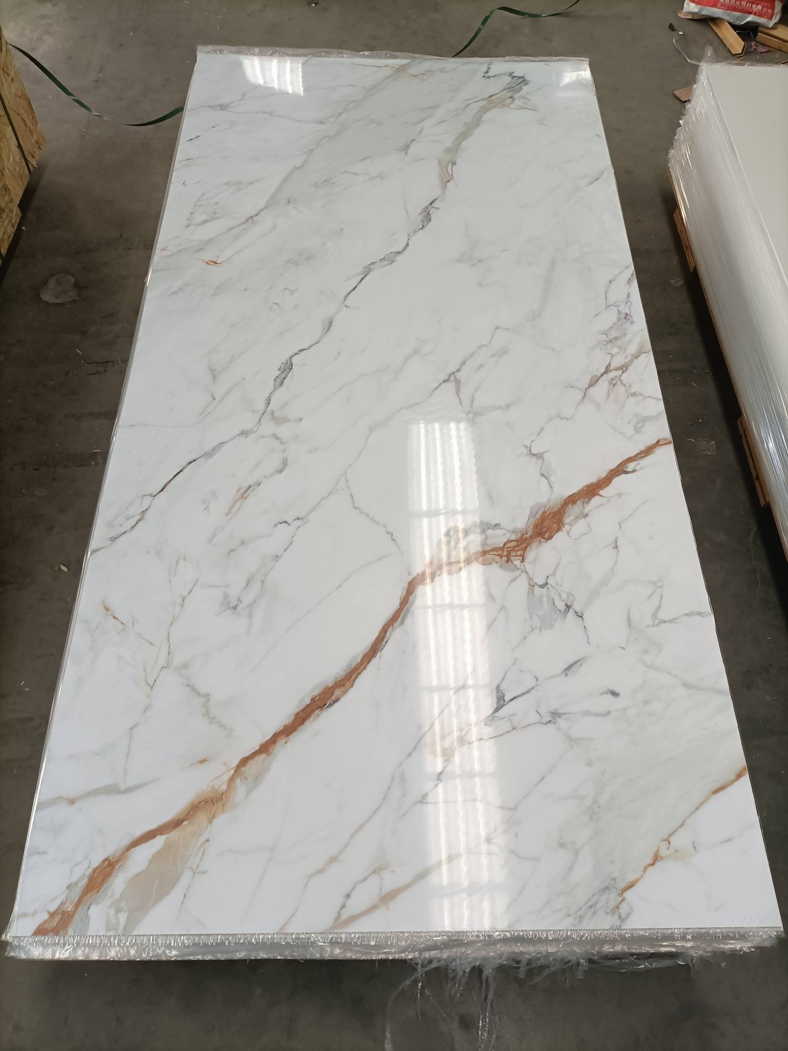 Hot sale uv pvc marble plastic sheet pvc faux marble panel for wall decoration