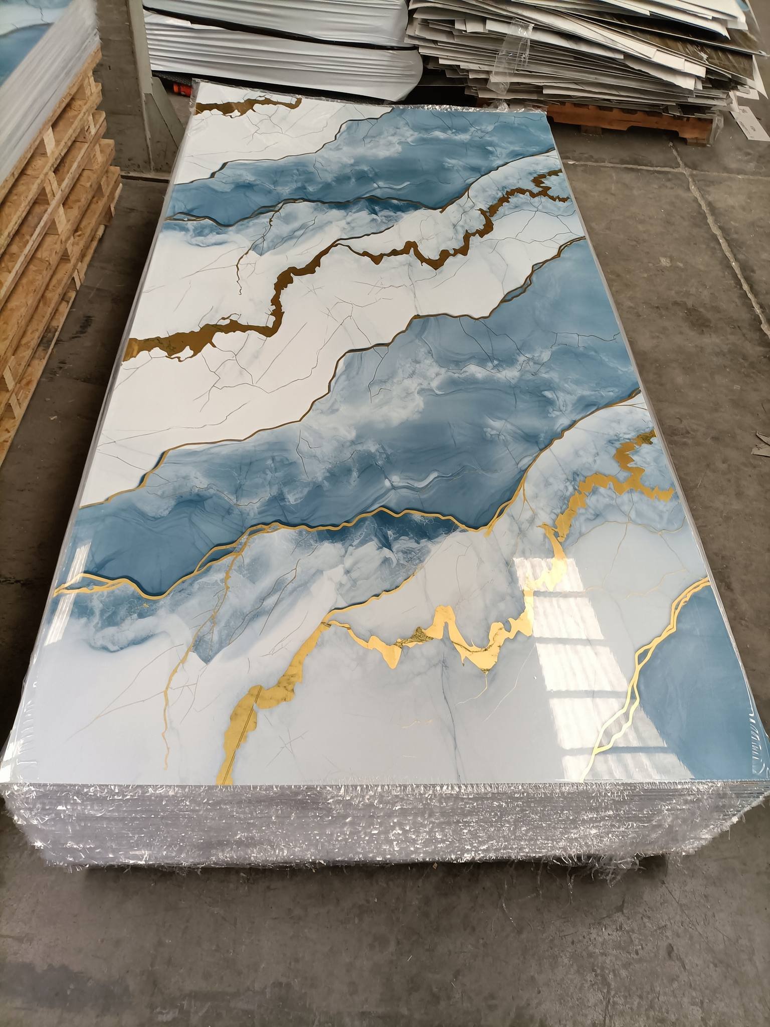 Hot sale uv pvc marble plastic sheet pvc faux marble panel for wall decoration