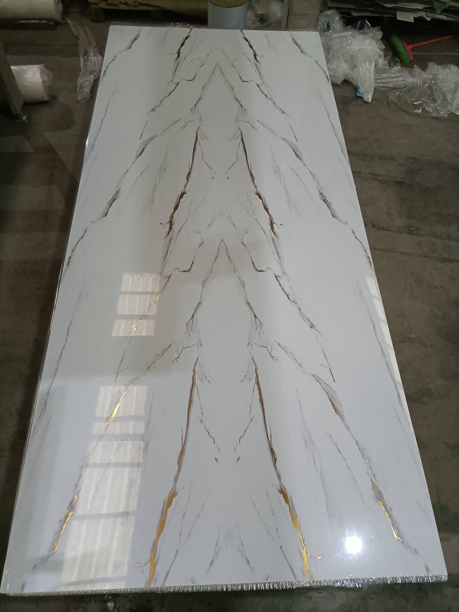Hot sale uv pvc marble plastic sheet pvc faux marble panel for wall decoration