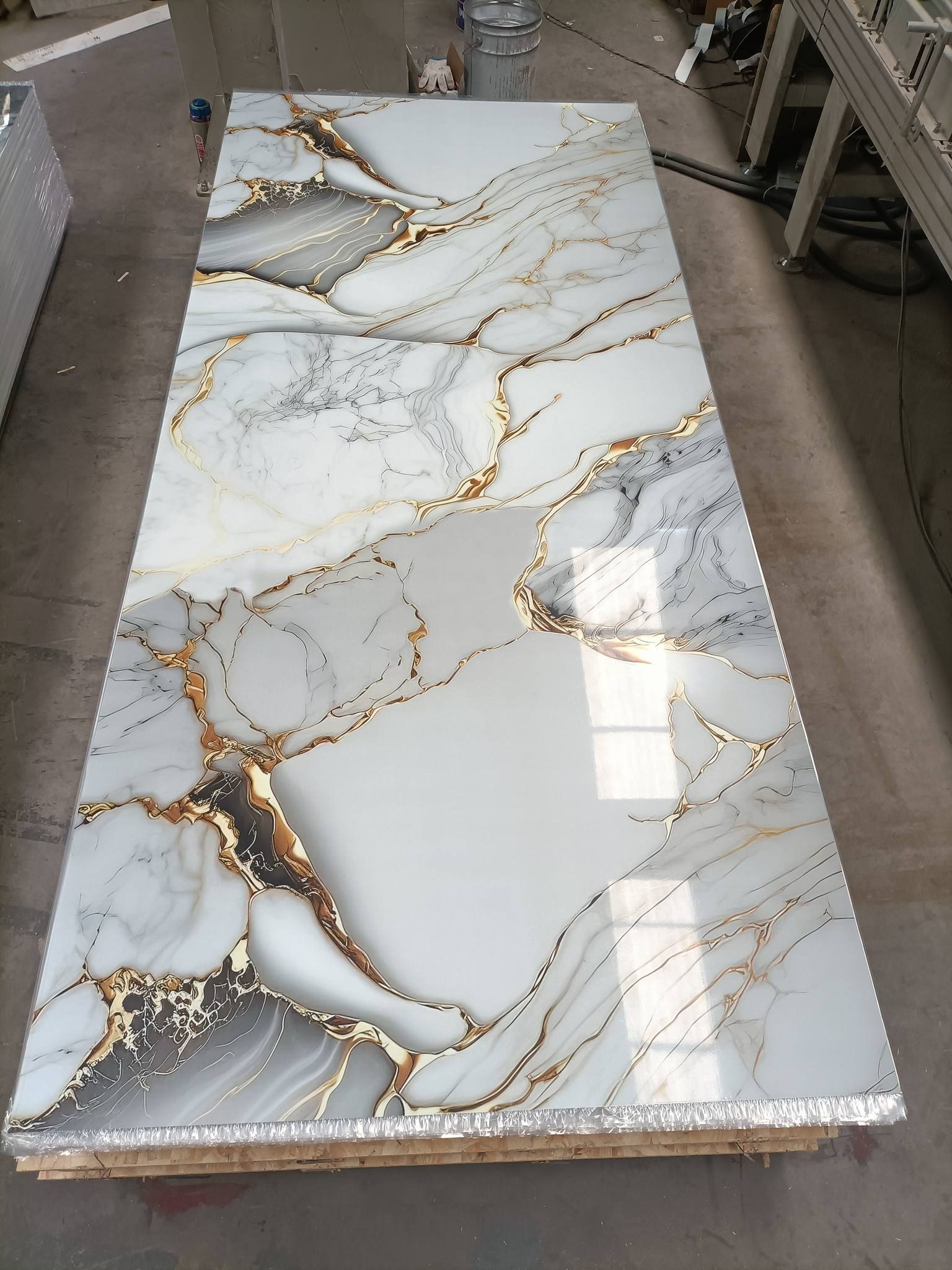 Hot sale uv pvc marble plastic sheet pvc faux marble panel for wall decoration