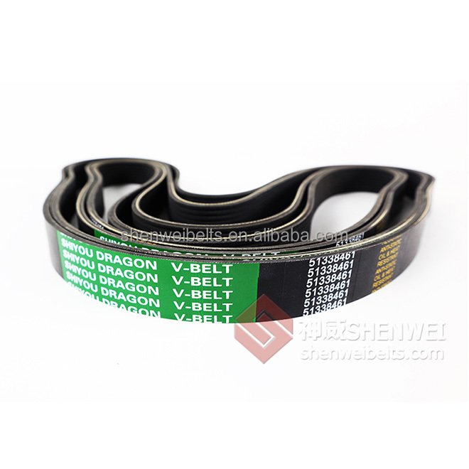 OEM CR EPDM 6pk600 2614B643 12pk 1818 1880 1212 60030409 v ribbed poly rib belt for iveco 500341808 automotive car motor fan