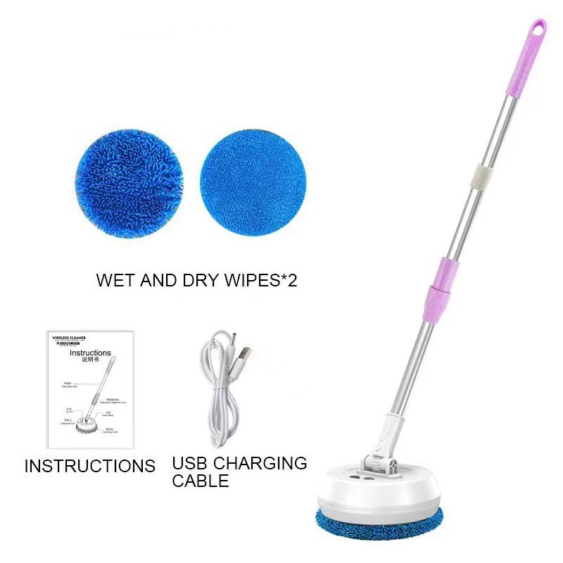 DWI Dowellin Rechargeable Glass Cleaner Electric Window Cleaner Spinning Mop with Floor Cleaner for House