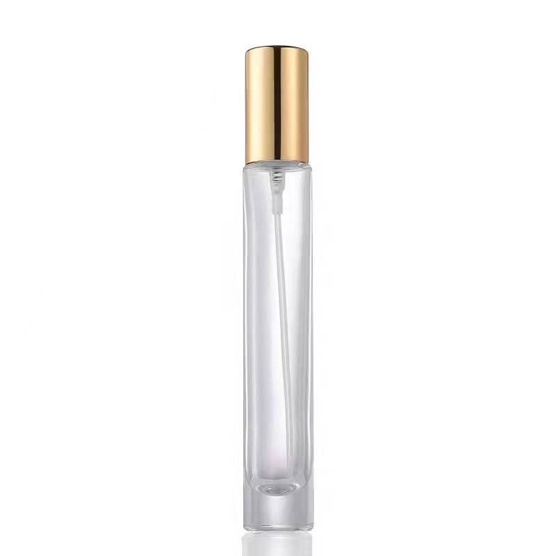 private label 10ml 20ml thick clear glass square round spray perfume bottle for decant perfumes