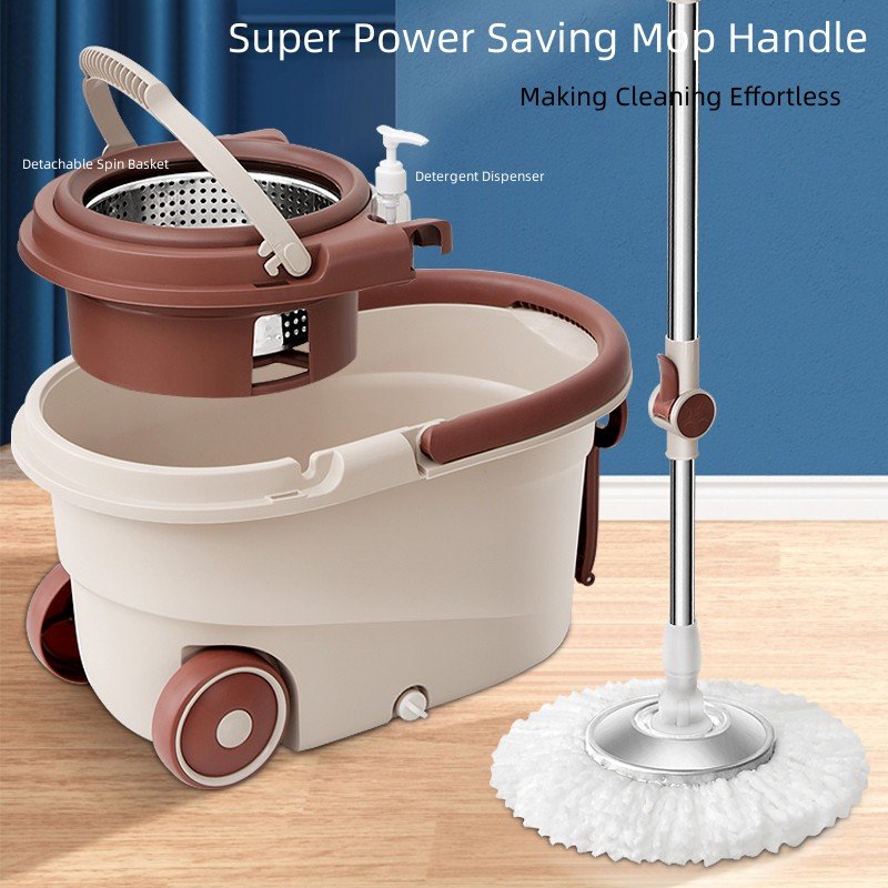 Easy Wring Mop for Floor Cleaning Spin Mop and Bucket With Wringer Set
