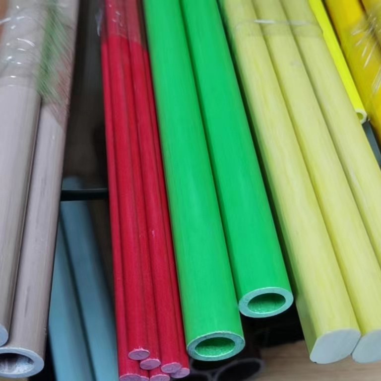 Pultruded Fiberglass Hollow Tubes Frp Composite Plastic Square Rectangular Round Tube