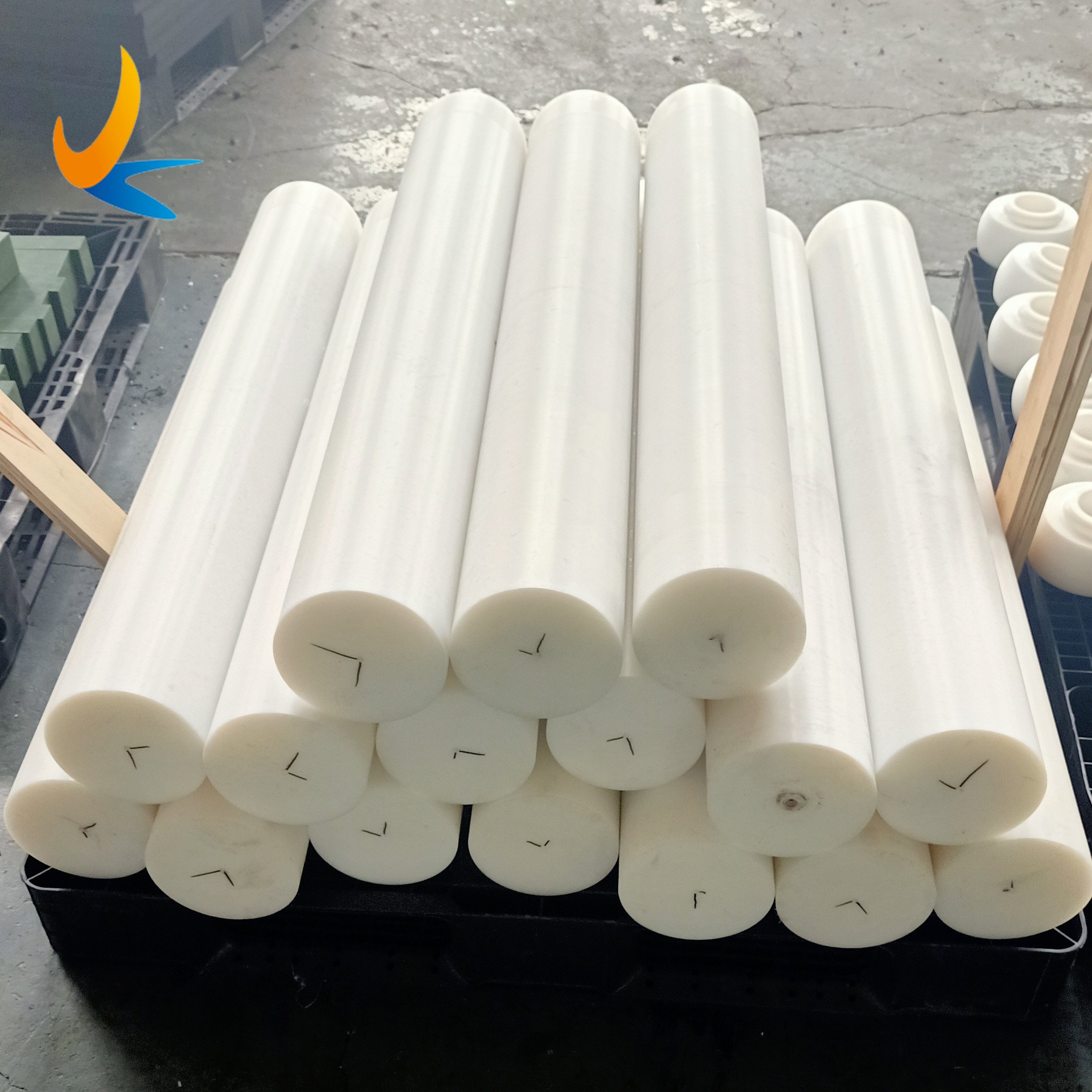 Custom size polyethylene solid plastic extruding rod plastic bars UHMW PE rod