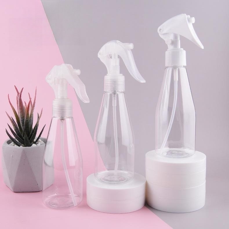 Wholesale Hot Sale Cosmetic Empty Cone 200ml Pet transparent tapered Plastic Lotion Alcohol Gardening Spray Bottle
