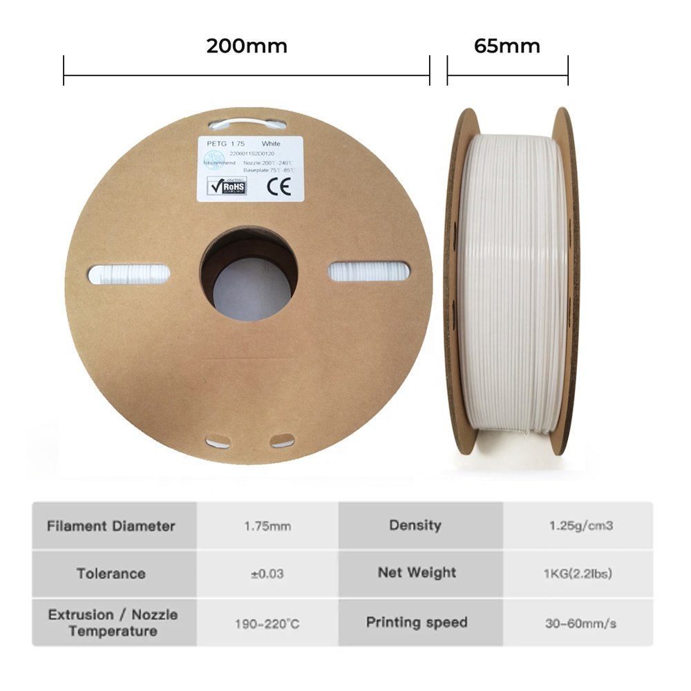 Plastic rods PLA ABS TPU PETG Filament 1.75mm 3D Printer Filaments 1kg 2kg 3kg 5kg 10kg per spool for 3D Printing Accessories