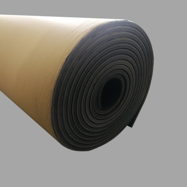 self-adhesive backed foam rubber insulation sheet