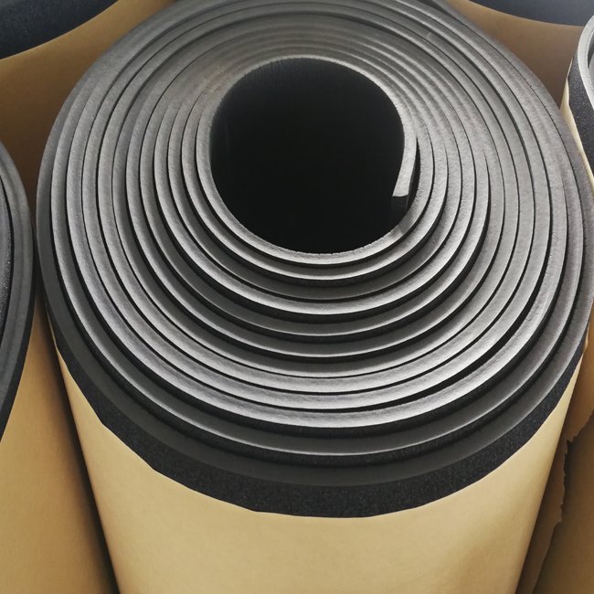 self-adhesive backed foam rubber insulation sheet