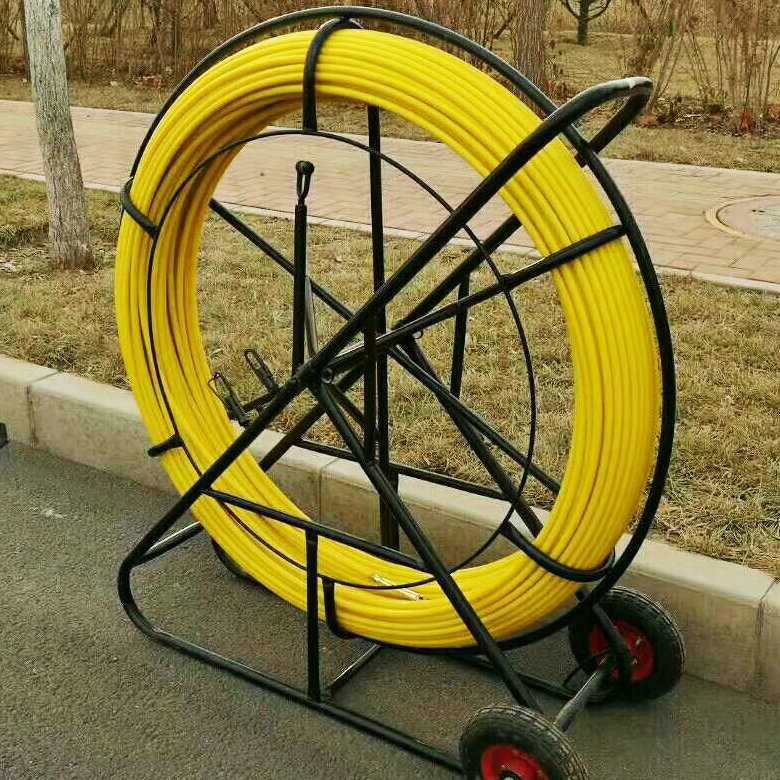 14*250m conduct traceable fiberglass duct rodder snake rod fiberglass duct rodder for pulling dredge works