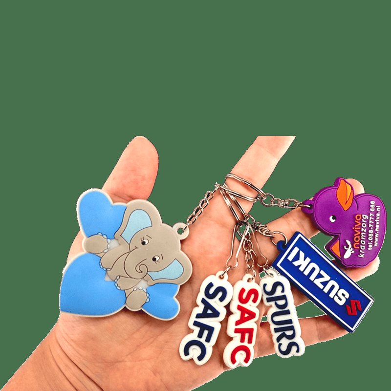 Wholesale promotional business gifts customized oem custom no minimum logo rubber 3d soft pvc keychain key ring