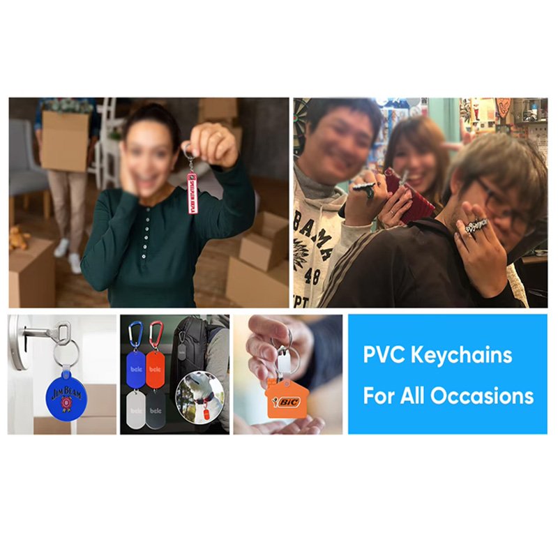 Wholesale promotional business gifts customized oem custom no minimum logo rubber 3d soft pvc keychain key ring