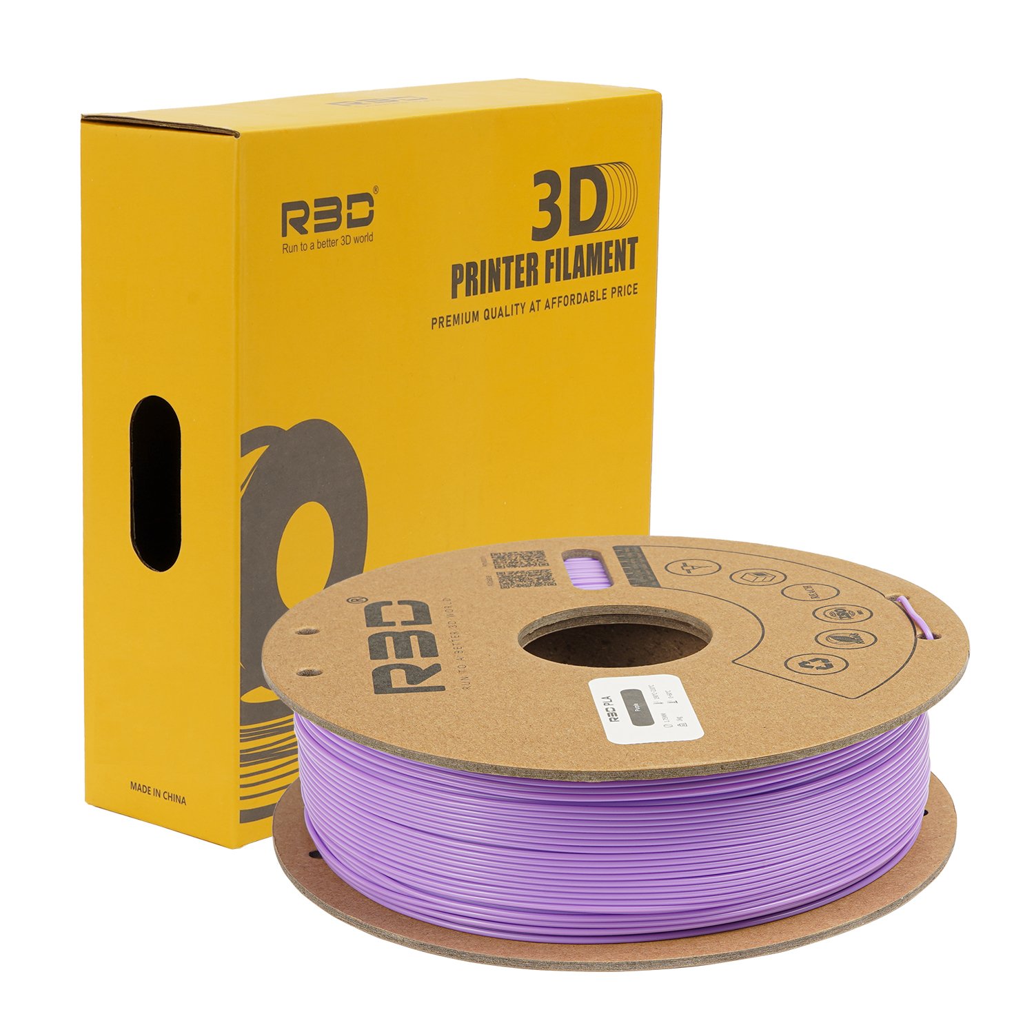 Wuhu R3D Filament PLA Red 1.75mm 1KG Cardboard spool