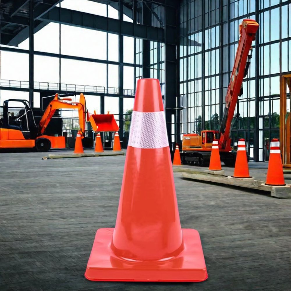Custom Cutting Service 70cm 90cm PVC Reflective Traffic Cone Red Emergency Automotive Rubber Road Cone