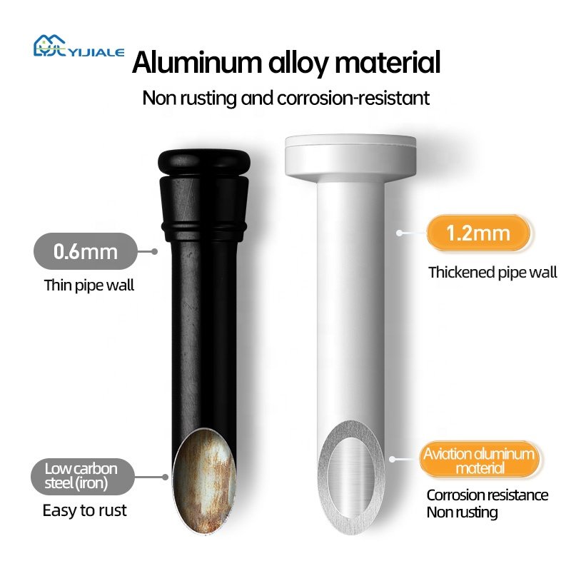 Custom size color fancy China tension curtain rods price Telescopic Curtain Rod With Plastic Covers