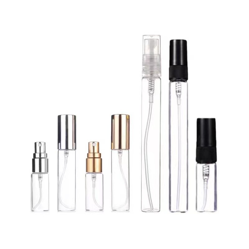 2ml 3ml 5ml 8ml 10ml custom small refillable round empty luxury glass bottling perfume oil spray sample bottle