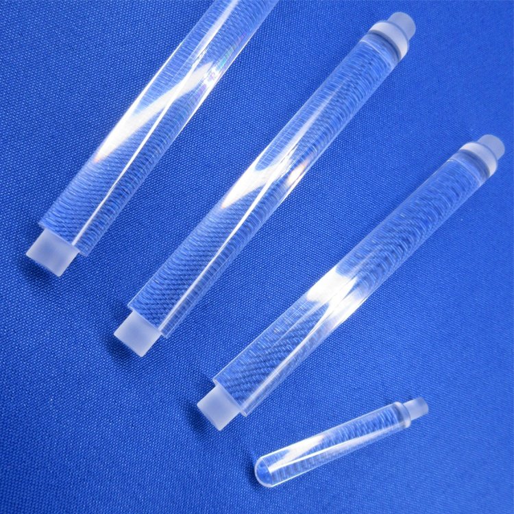 clear plastic rod with threaded, clear organic glass bar with screw