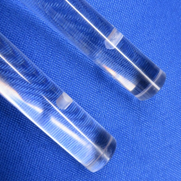 clear plastic rod with threaded, clear organic glass bar with screw