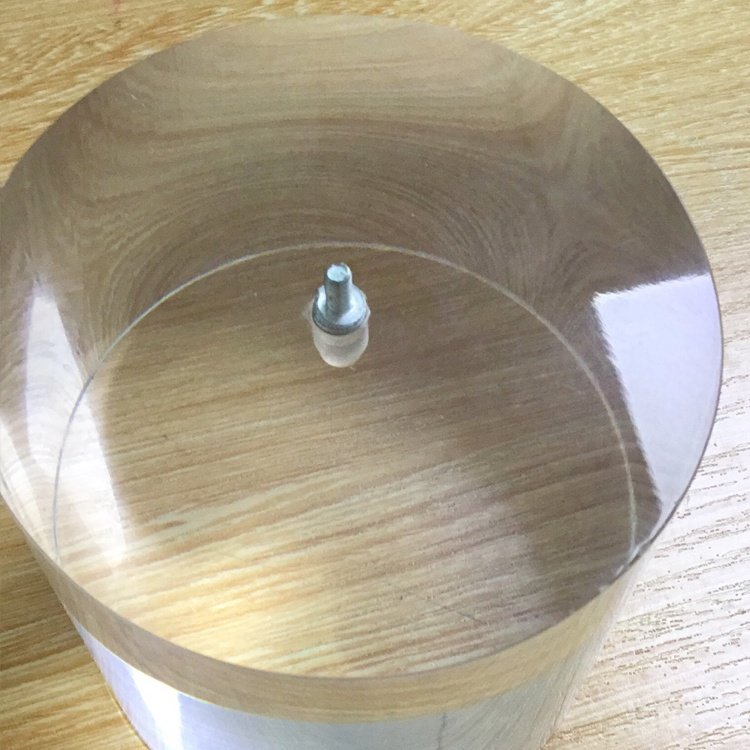 clear plastic rod with threaded, clear organic glass bar with screw