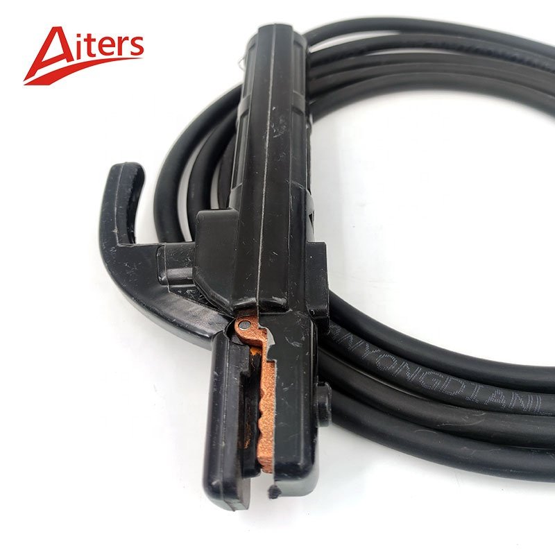 200A 300A Electrode Holder Stick Ground Clamp Set Welding Rod Stinger Earth Ground Clamp Clip Cable Welder 3M 5M7M Custom Length