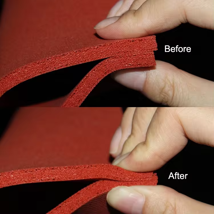 High temperature resistant thickness silicone foam rubber pad foam silicone sheet for heat press