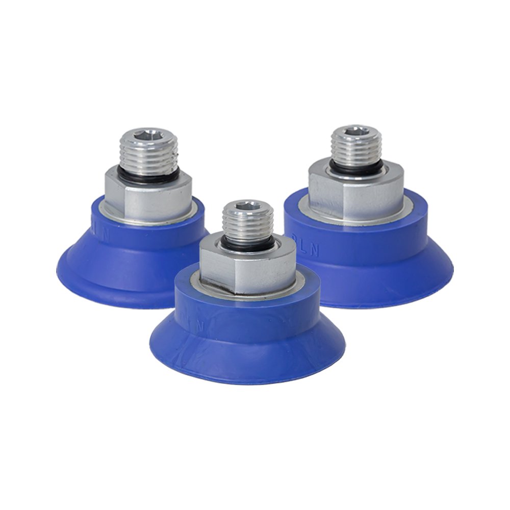 Pneumatic industrial manipulator with threaded thin-walled suction cup, strong anti slip flat vacuum 2 5 inches suction cup