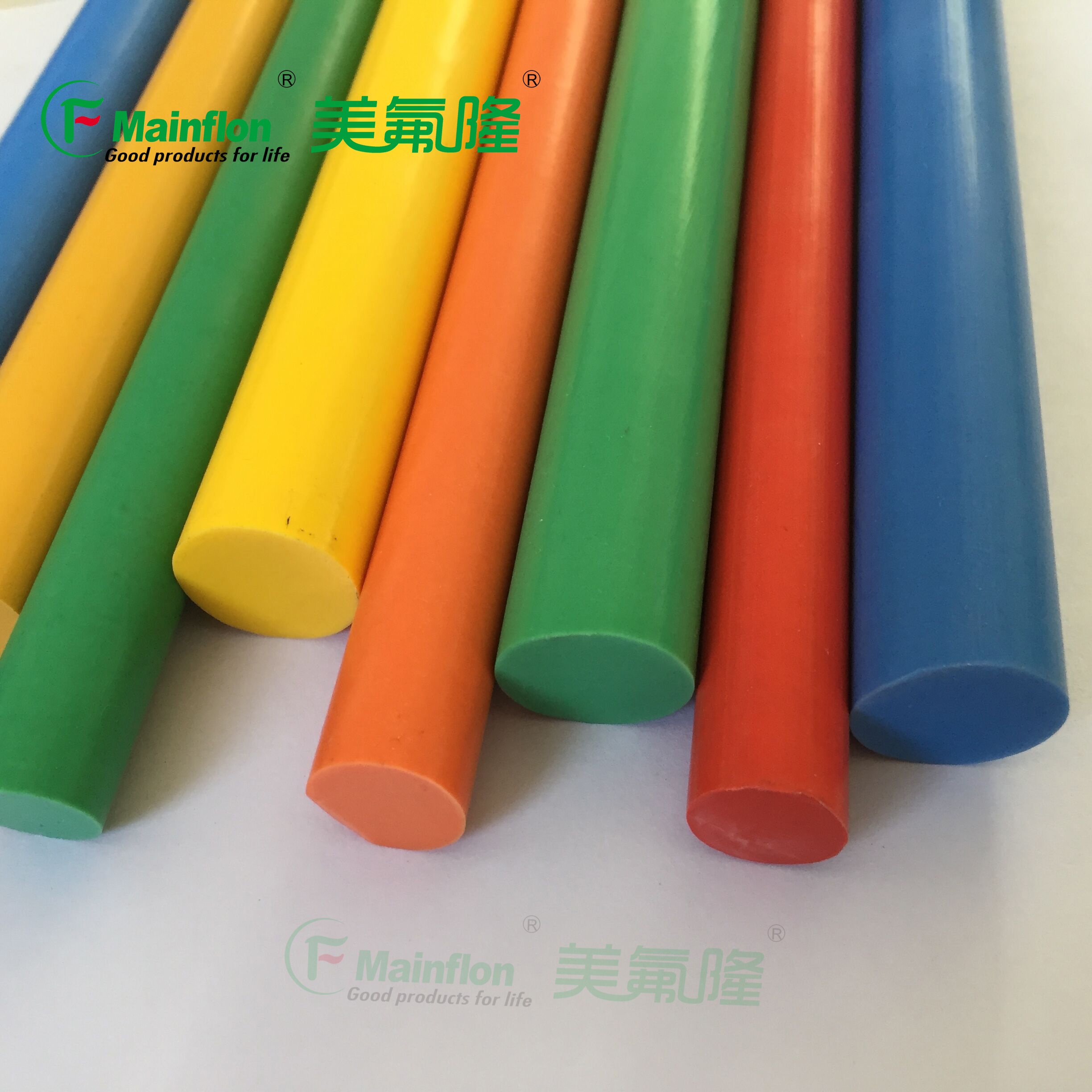 Red PTFE Rod, Red polytetrafluoroethylene plastic rod