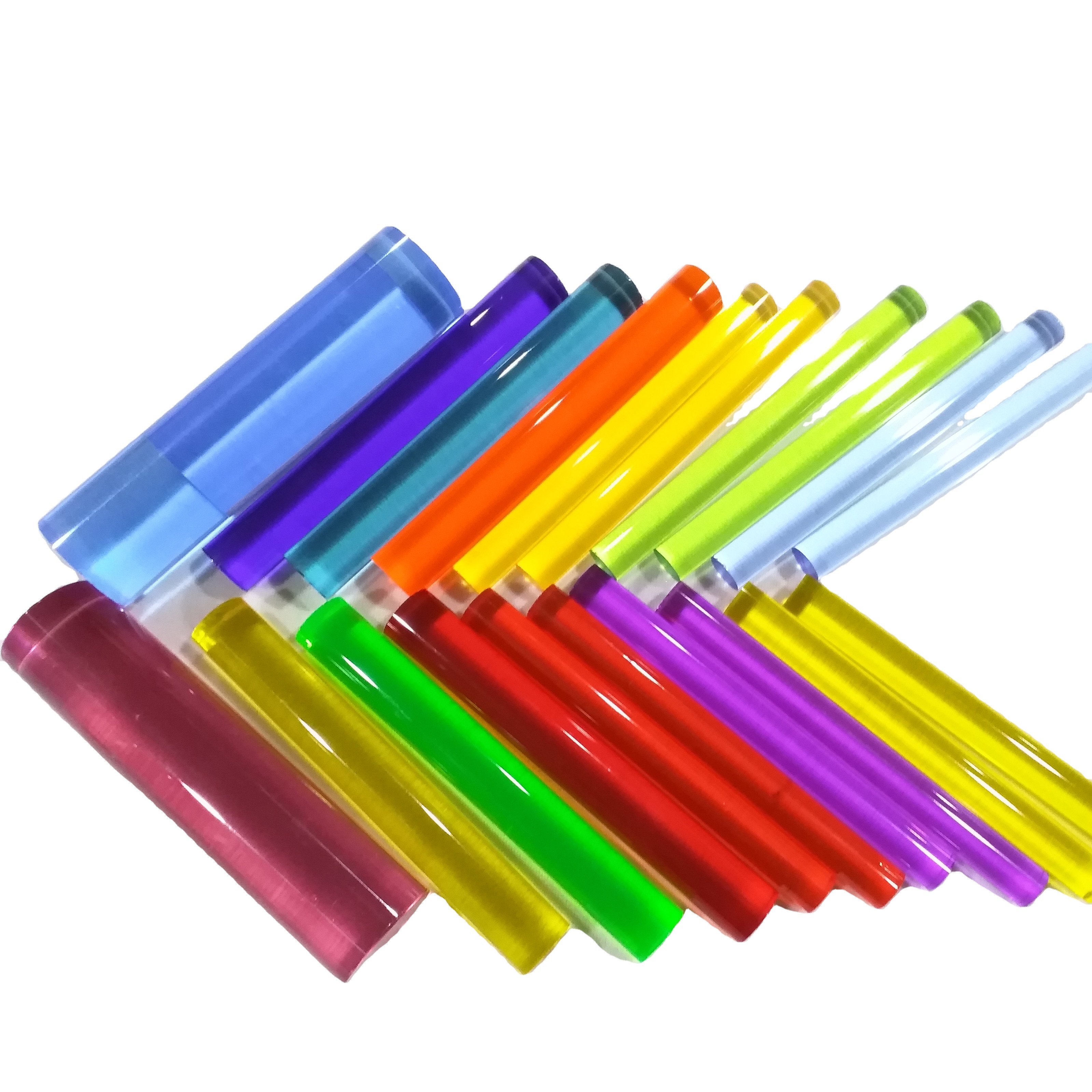 YOUYIZUO Colorful Fluorescent Acrylic Rods Table leg Tubes Pmma Bar Cast Acrylic Rod For curtain Home Decor Plastic LED Pegs