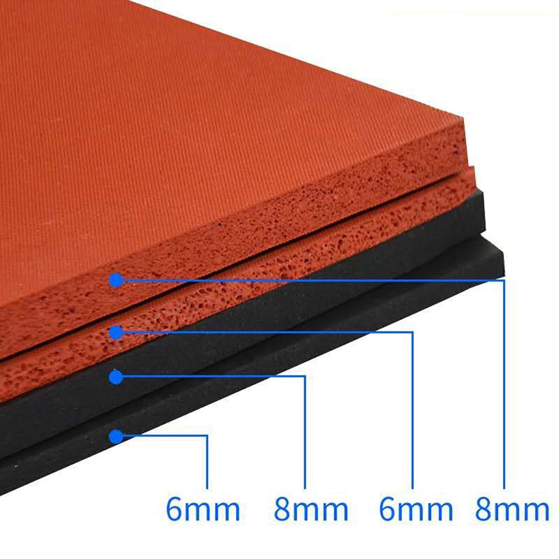 High Density Thick Closed Cell Rubber Calenderred Cutting Foam Pad Antistatic Red Silicone Sponge Sheet 5mm 6mm 10mm Thickness