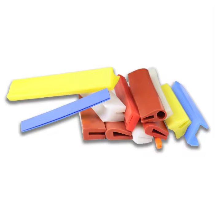 High-temperature resistant color silicone extruded profiled silicone rubber sealing strip silicone sound insulation strip
