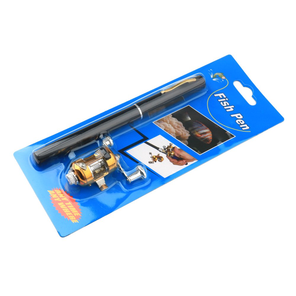 Lightweighted Mini Portable Pocket Fish Pen Aluminum Alloy Fishing Rod child rod