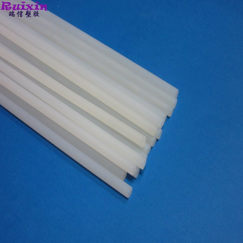 white color natural PA rod nylon stick rounded shape 1/4 inch diameter