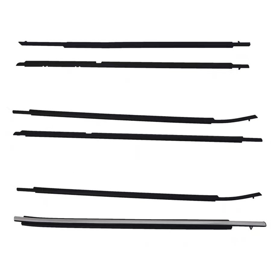 Auto Parts 4PS Chrome Flocked Car Door Window Weather Strip Rubber Seal Trim Belt Molding Weatherstrip For Toyota Camry 08 2018