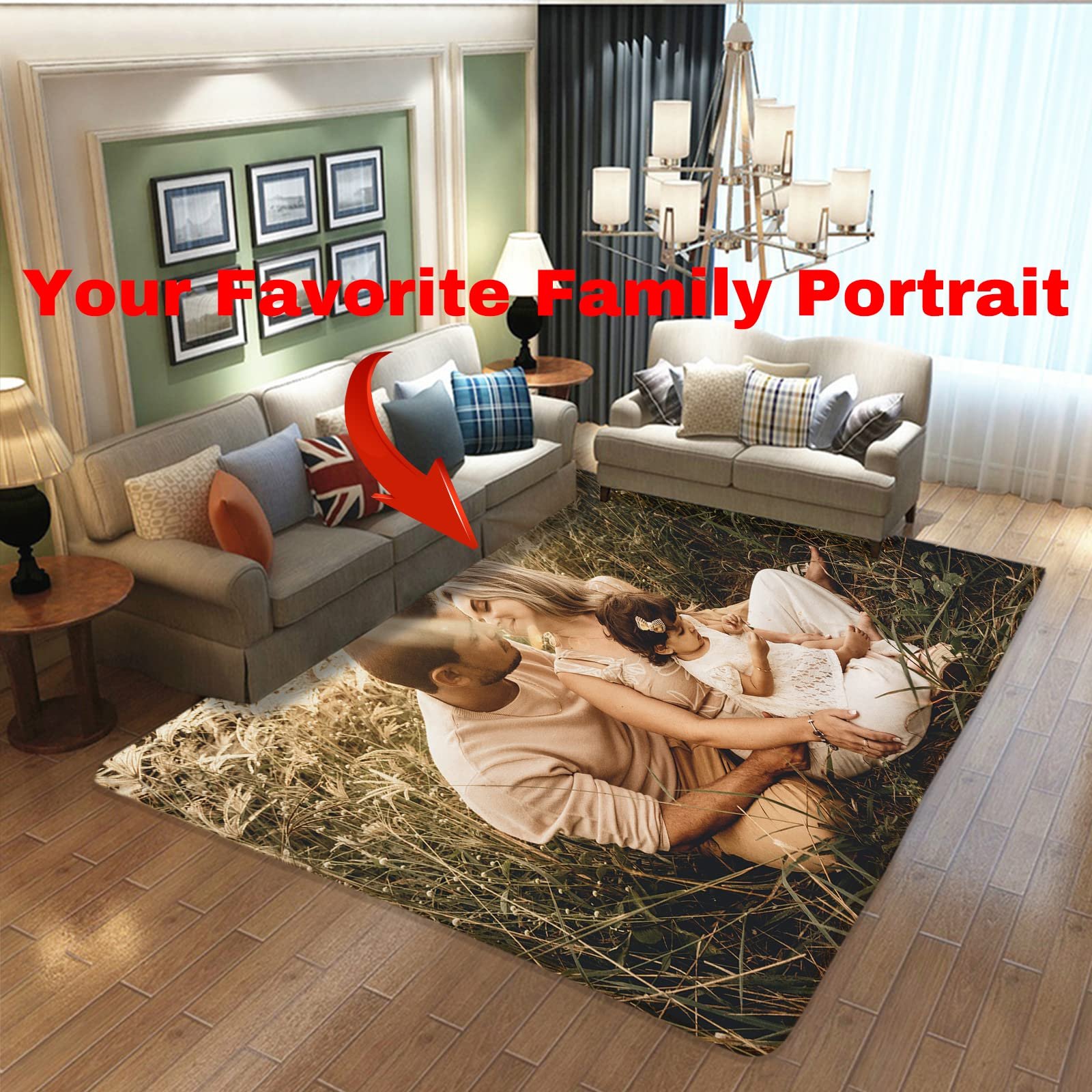 Custom Rug Personalized Add Your Own Logo Image Text Photo Area Carpet Anti Slip Washable Decorative Door Mat for Home Office