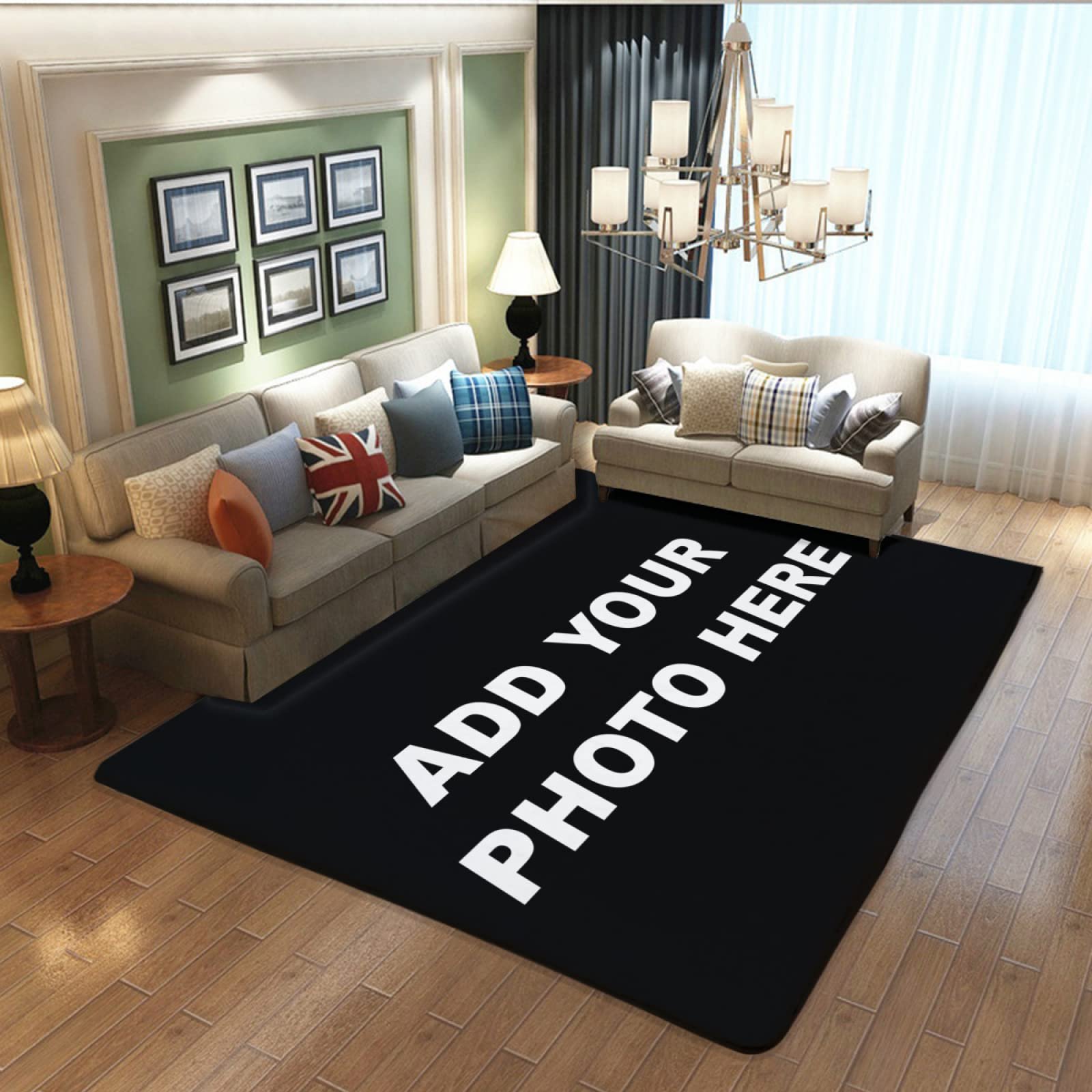 Custom Rug Personalized Add Your Own Logo Image Text Photo Area Carpet Anti Slip Washable Decorative Door Mat for Home Office