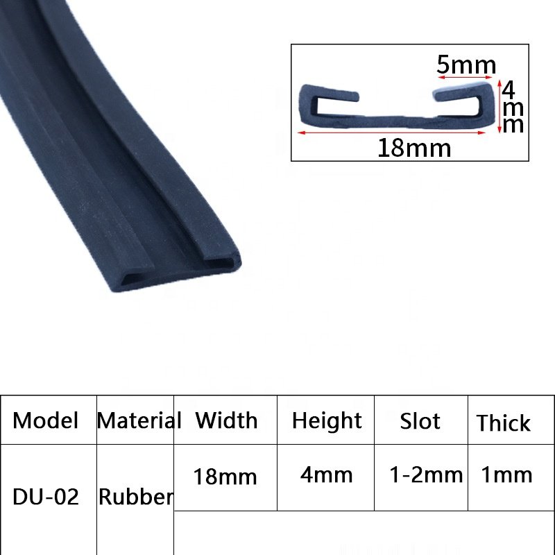 Double U type rubber sealing strip gasket with clamp protection waterproof and dustproof buffer tank strap protection rubber str