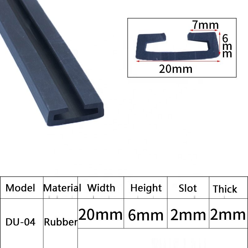 Double U type rubber sealing strip gasket with clamp protection waterproof and dustproof buffer tank strap protection rubber str