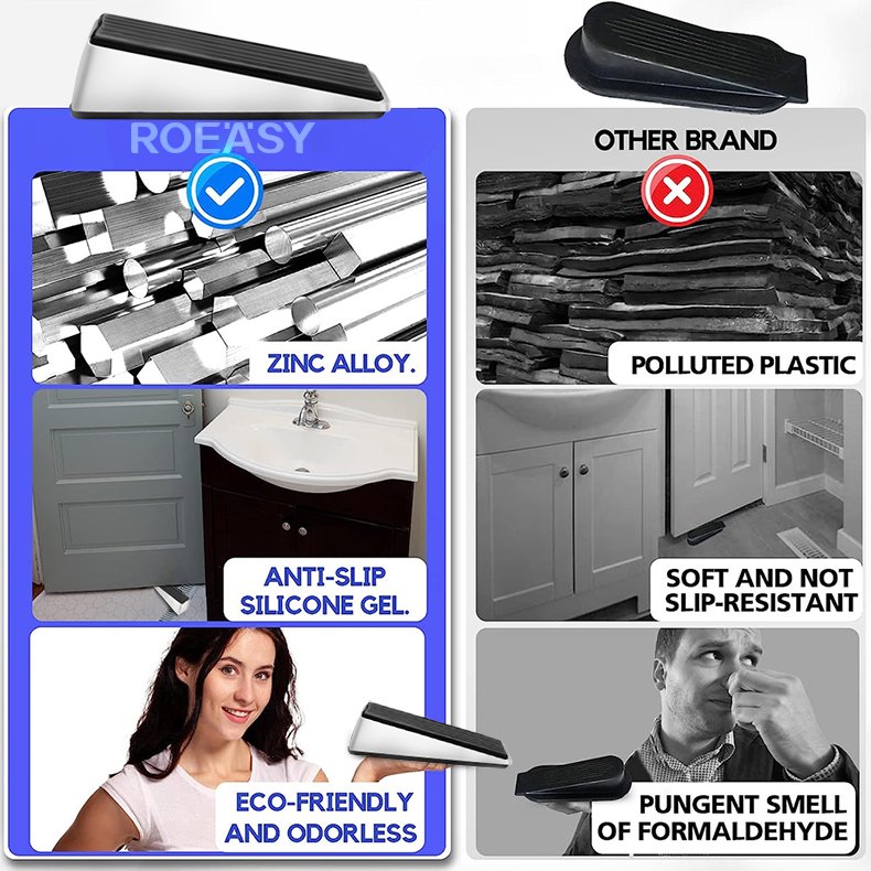 Roeasy door Wedge Stopper Cute Custom With Handle Elevator Firefighter Heavy Duty Stainless Steel Rubber door stopper