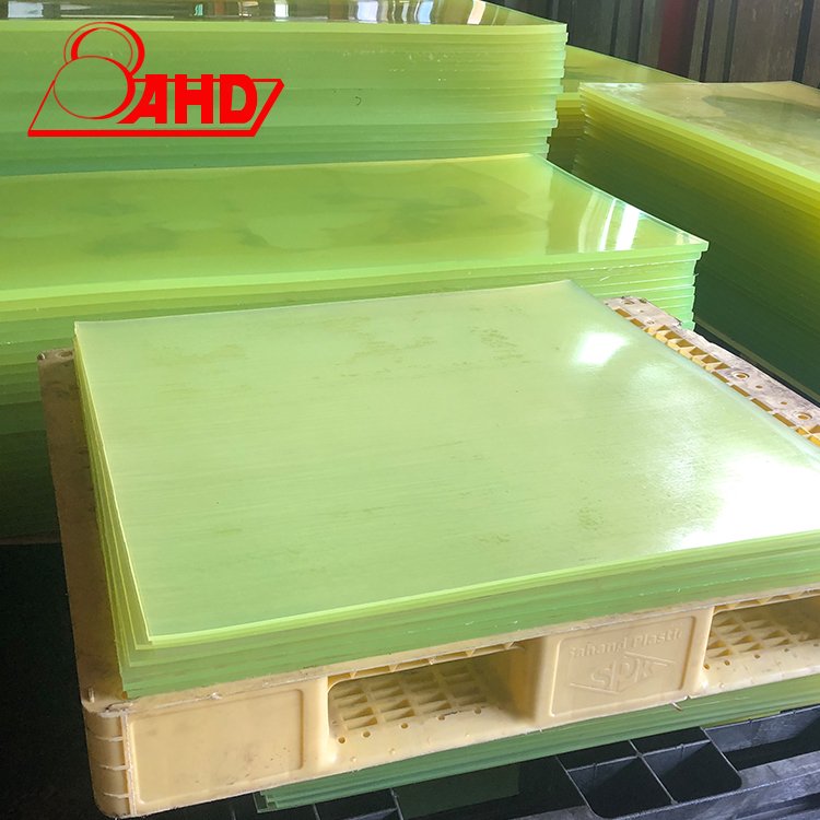 Nature color T5--100mm cast high quality rubber pu polyurethane rubber plate