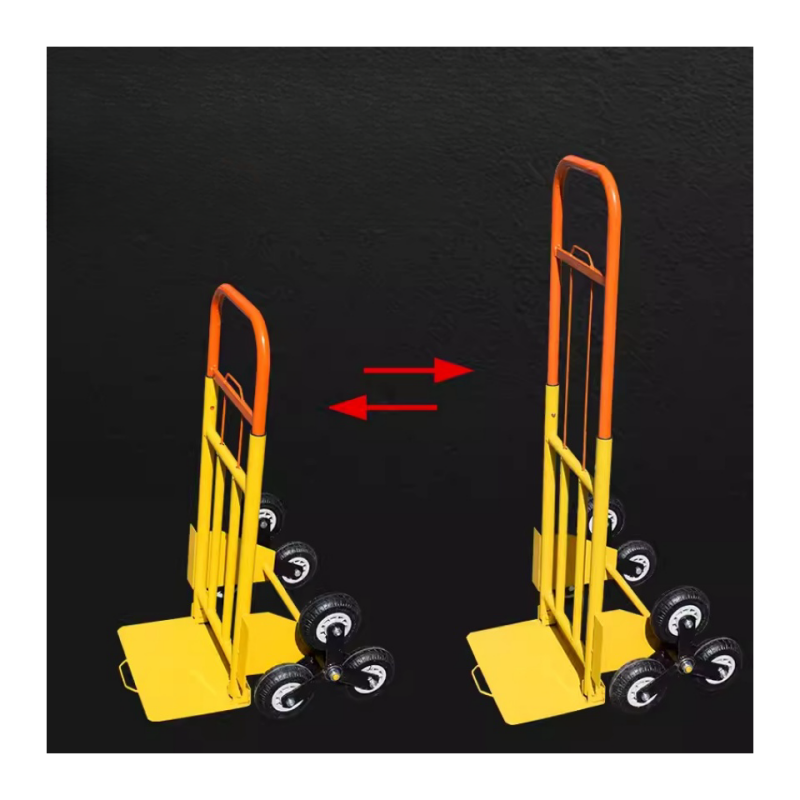 Hand Truck Stairs Climber Cart for Groceries with Adjustable Handle Lightweight Folding Stair Climbing Dolly
