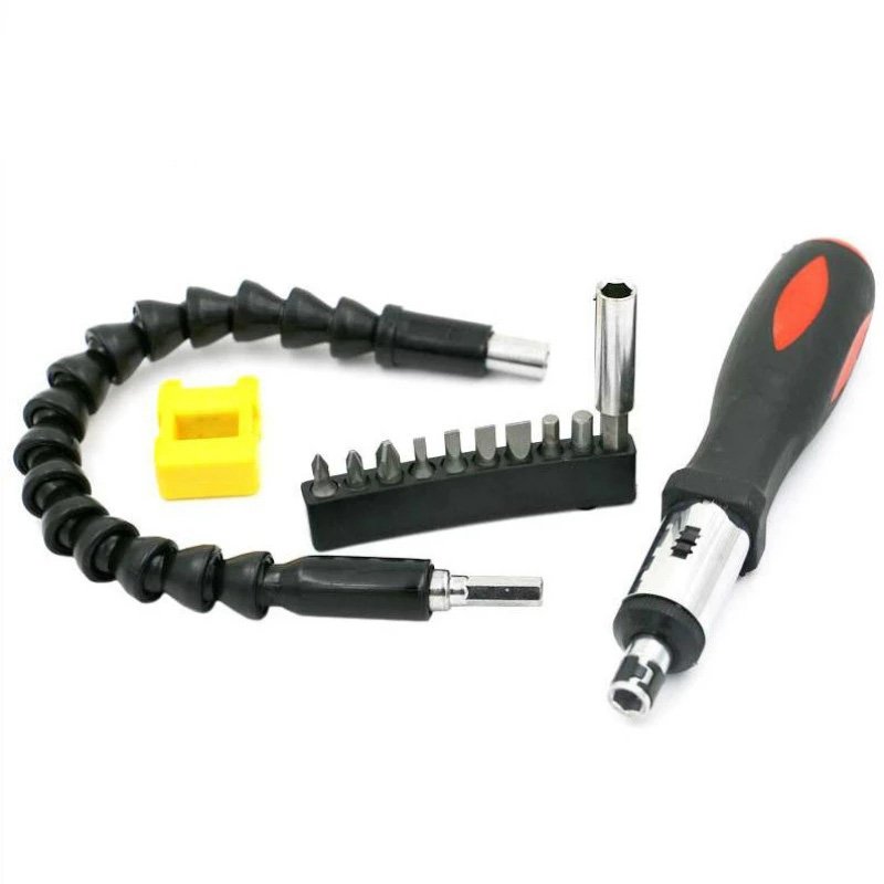 Universal Flexible Shaft Screwdriver Bits Holder Extension Rod Magnetizer Ratchet Screwdriver Combination Set Hand Tool Kit