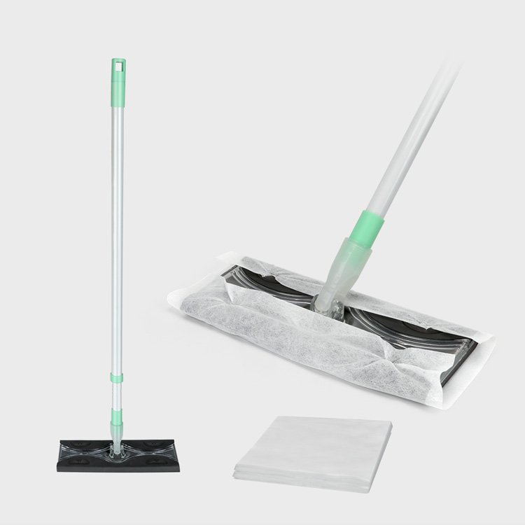 Masthome Replaceable Cleaning telescopic pole dust microfiber floor flat mop