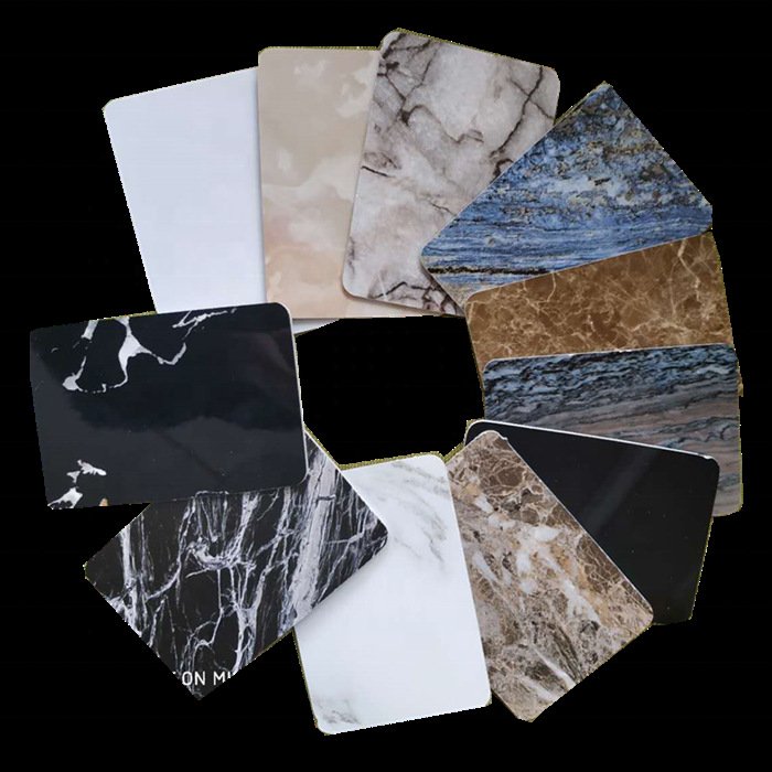 tv Background Decorative pvc Artificial Marble Wall Panel Gold Green Waterproof uv pvc Marble Sheet 1.5mm 4mm 6mm for Home